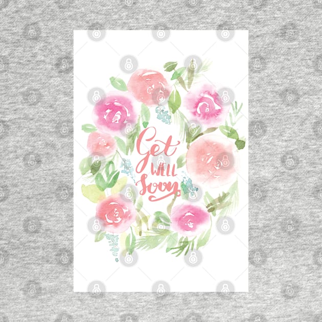 Get Well Soon Watercolor Card | Greeting Card by Harpleydesign